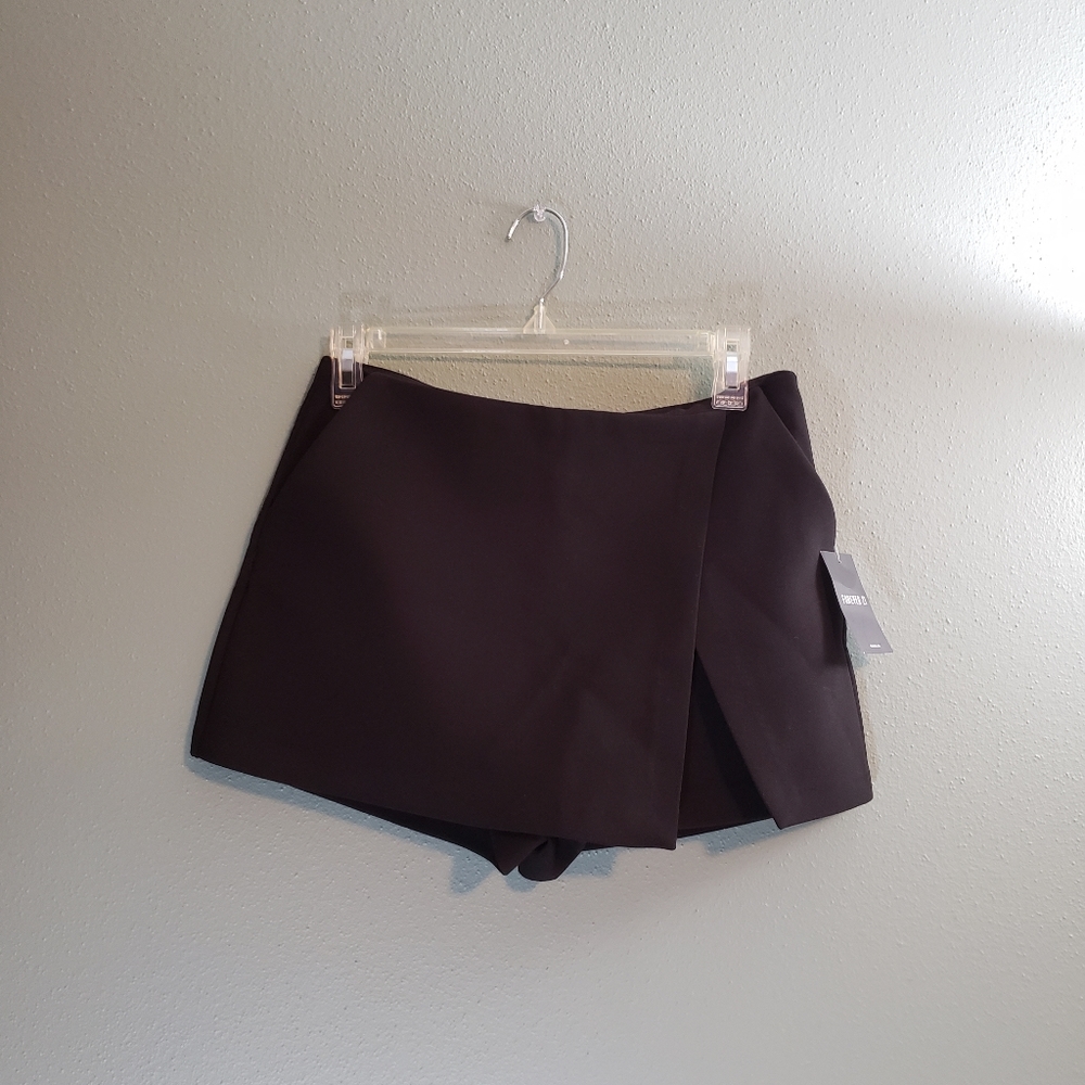 F21 Black Mini Skort